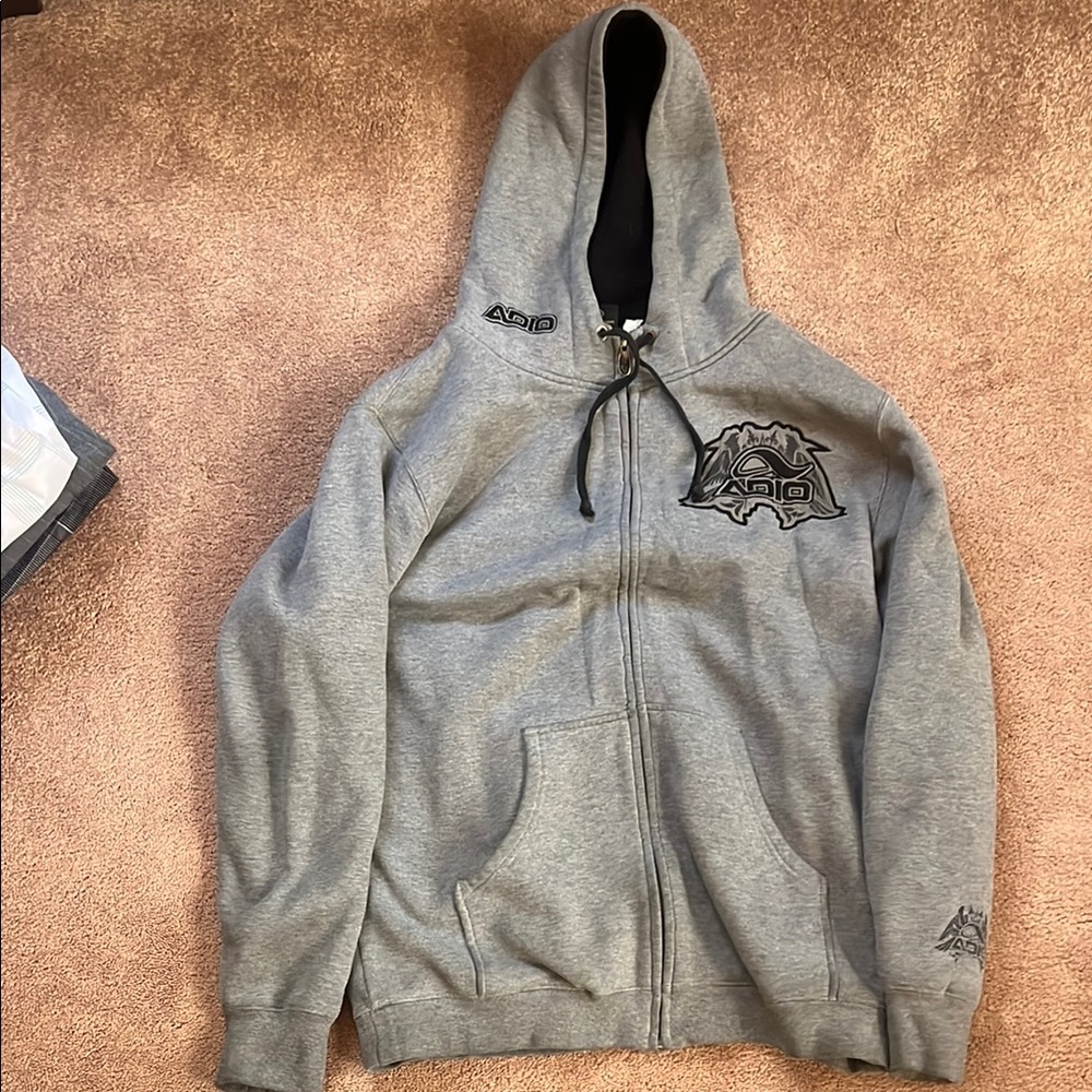 ADIO Grey Zip-Up Hoodie